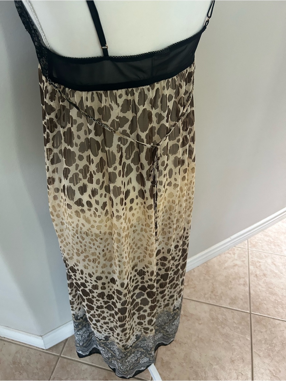In Bloom by Jonquil Animal Print Lace Top Nightgown - Picture 5 of 9